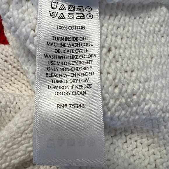 Christian Siriano cotton heart long-sleeve sweater womens size L - Picture 6 of 8